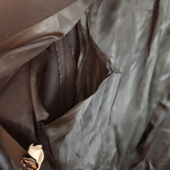 Vintage Emporio Armani Black 100% Wool Long Coat Made in Italy - Picture 10 of 12